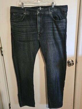 7 For All Mankind Men’s Jeans 46 Straight Leg Medium Wash Big & Tall Denim